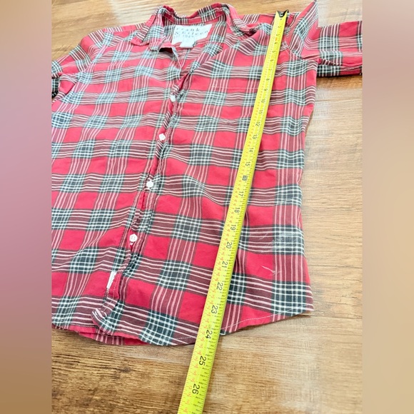 Frank & Eileen Plaid Barry Cotton Button-Up Shirt Red Womens-Medium - Picture 9 of 9